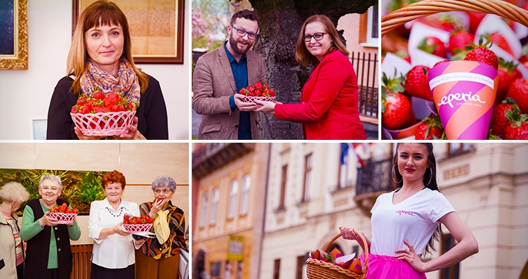 EPERIA GIVES  PREŠOV RESIDENTS STRAWBERRIES